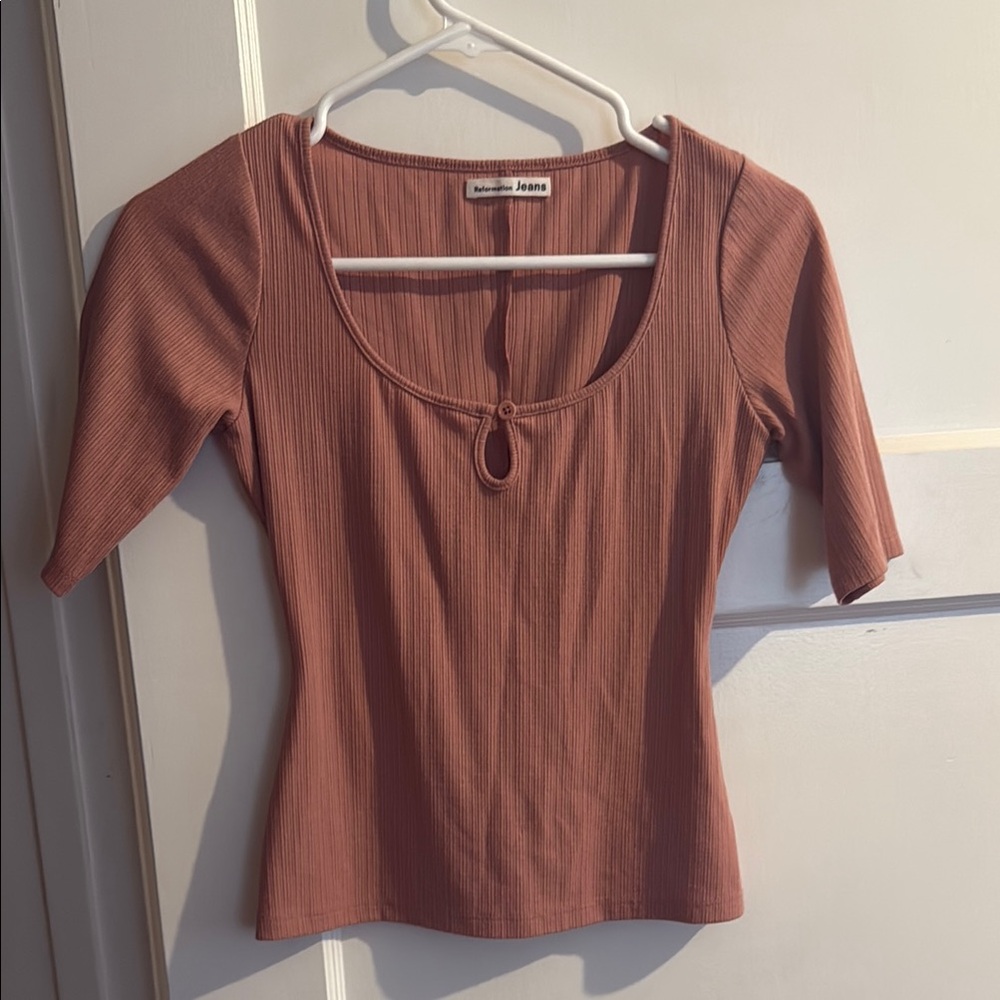 Reformation Pink Top